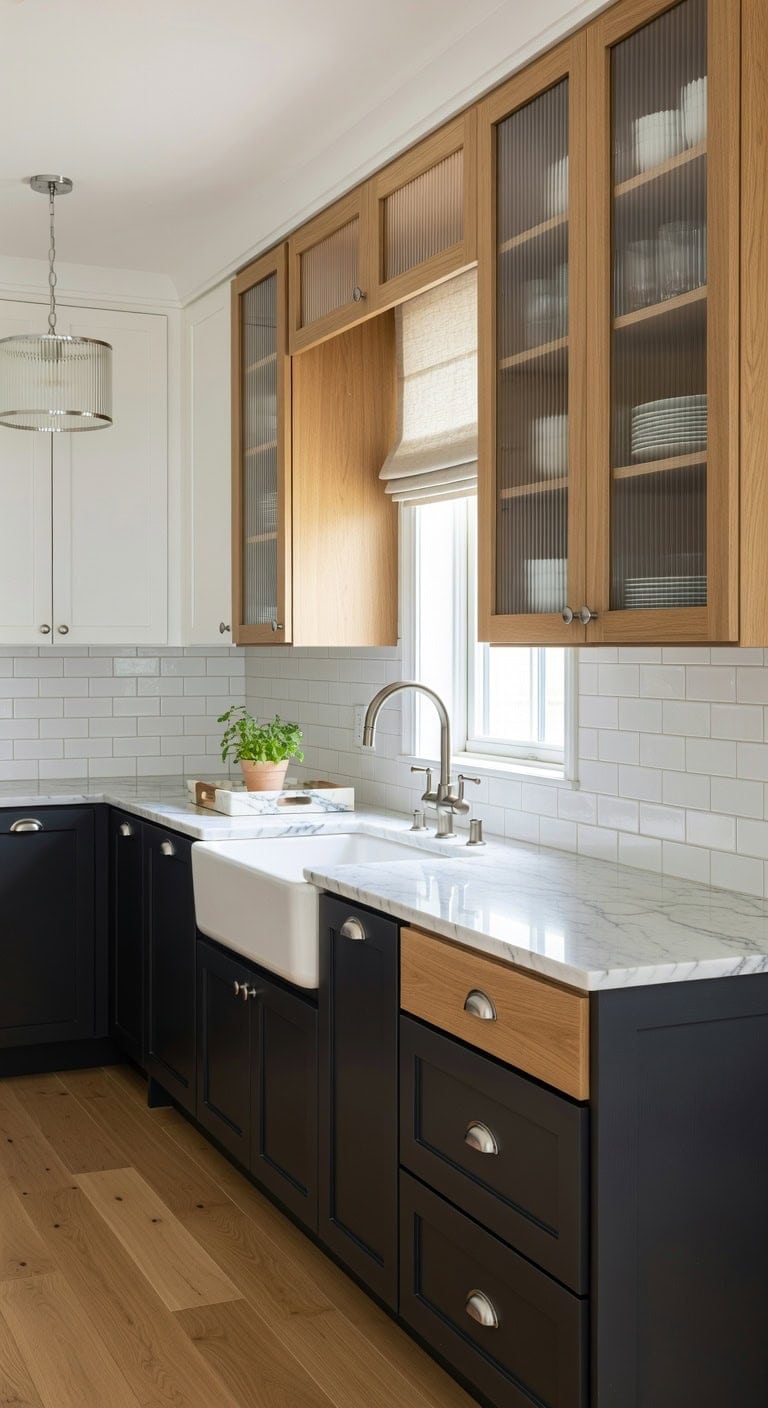 visual variety through textured glass