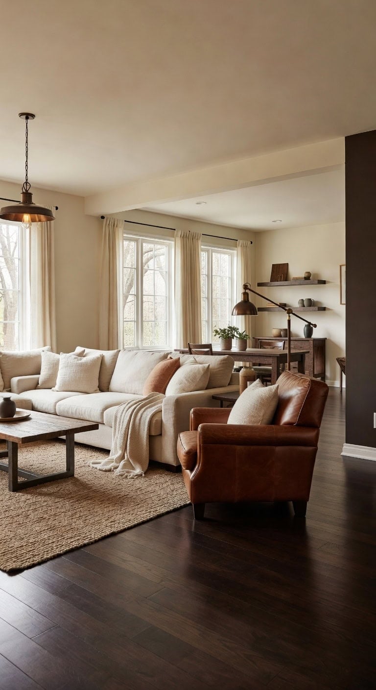 warm cohesive textural open concept