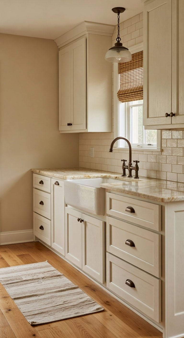 warm earthy granite kitchen transformation