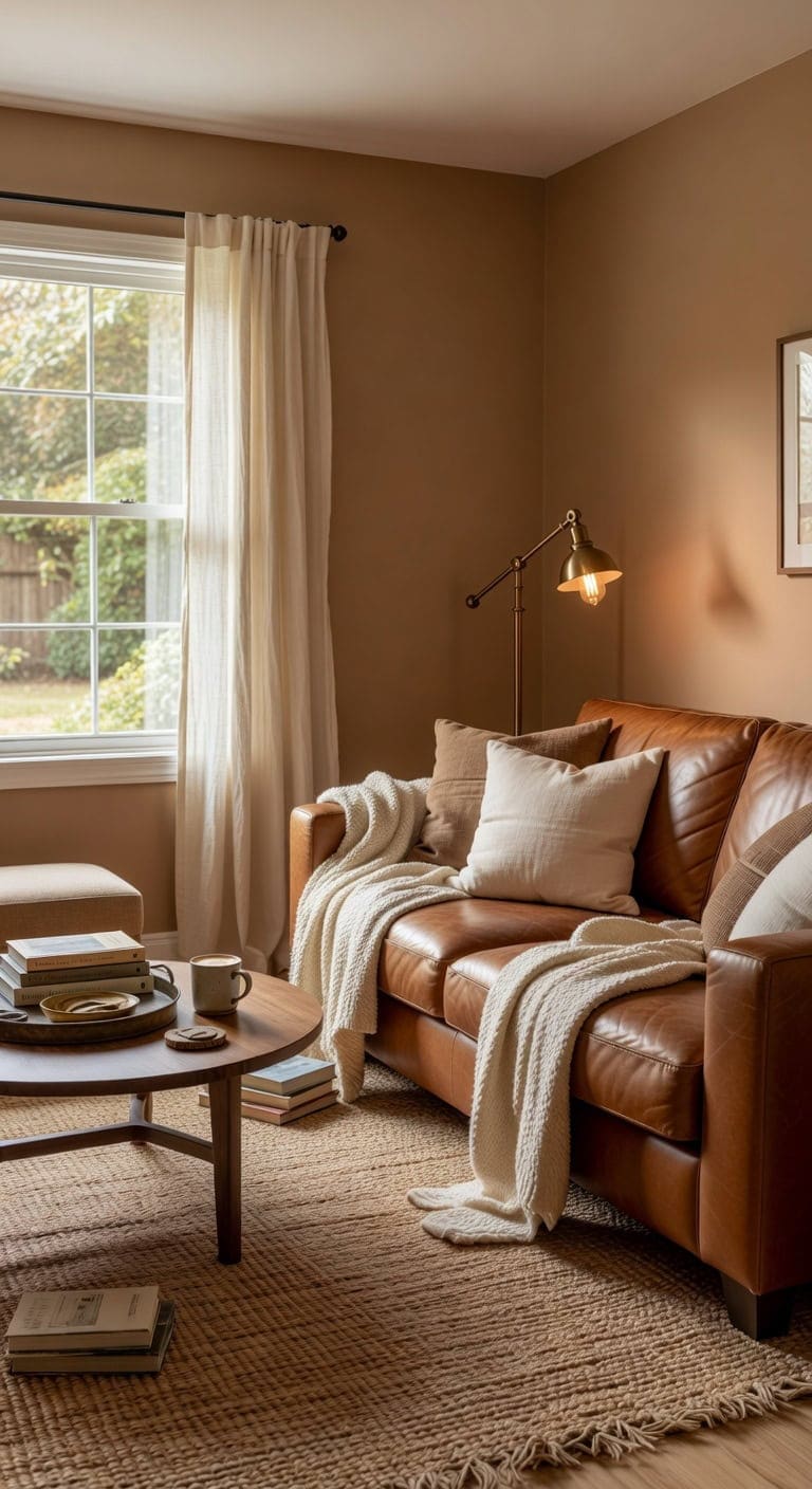 warm inviting layered classic living room