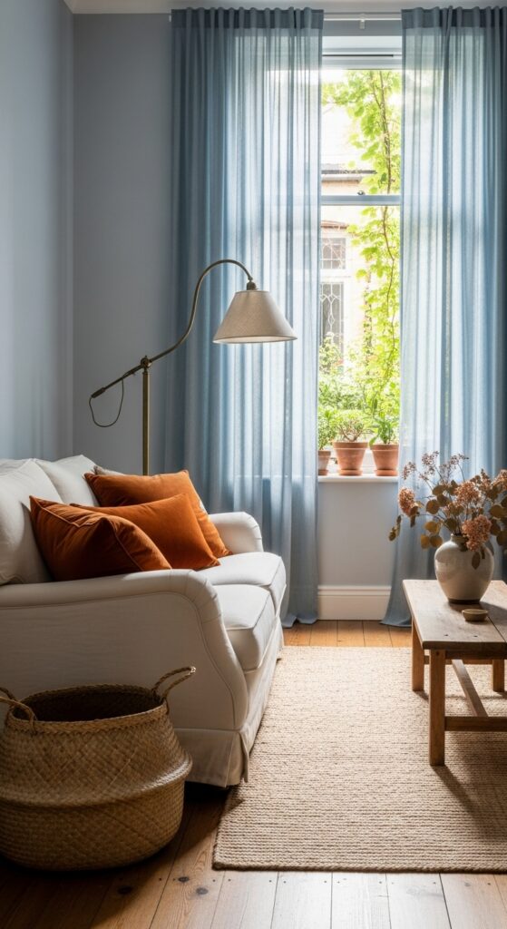 23 Blue and Terracotta Living Room Ideas That Bring Warmth and Depth