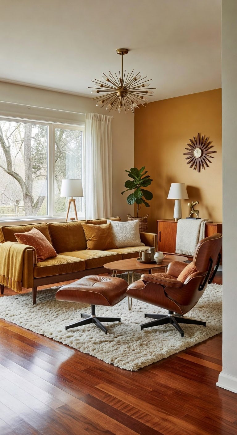 warm mahogany crisp white textured contrast