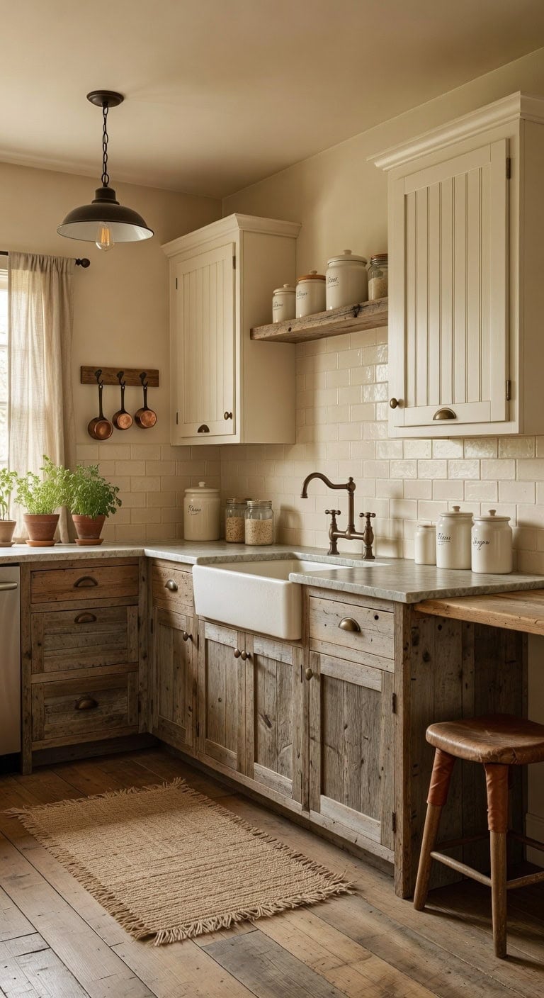 warm rustic collected textured