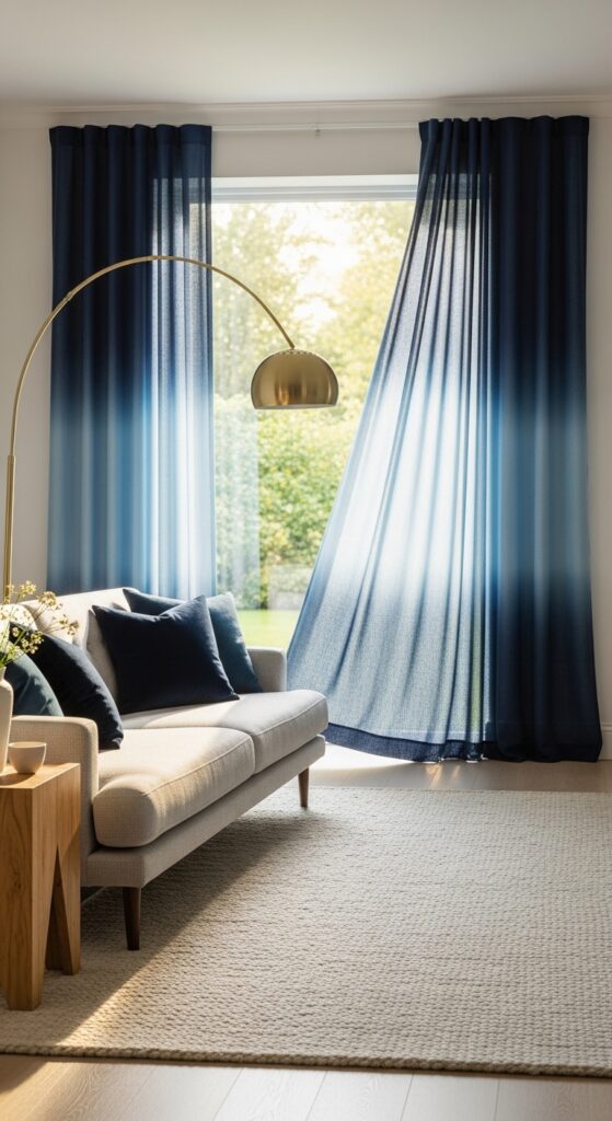 23 Blue Curtains Living Room Ideas to Frame Your Windows in Style