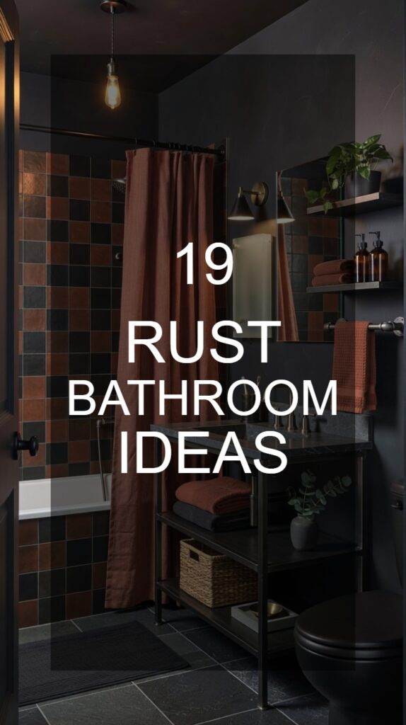Rust Color Shower 19 Rust Bathroom Ideas for Warm, Earthy Spaces
