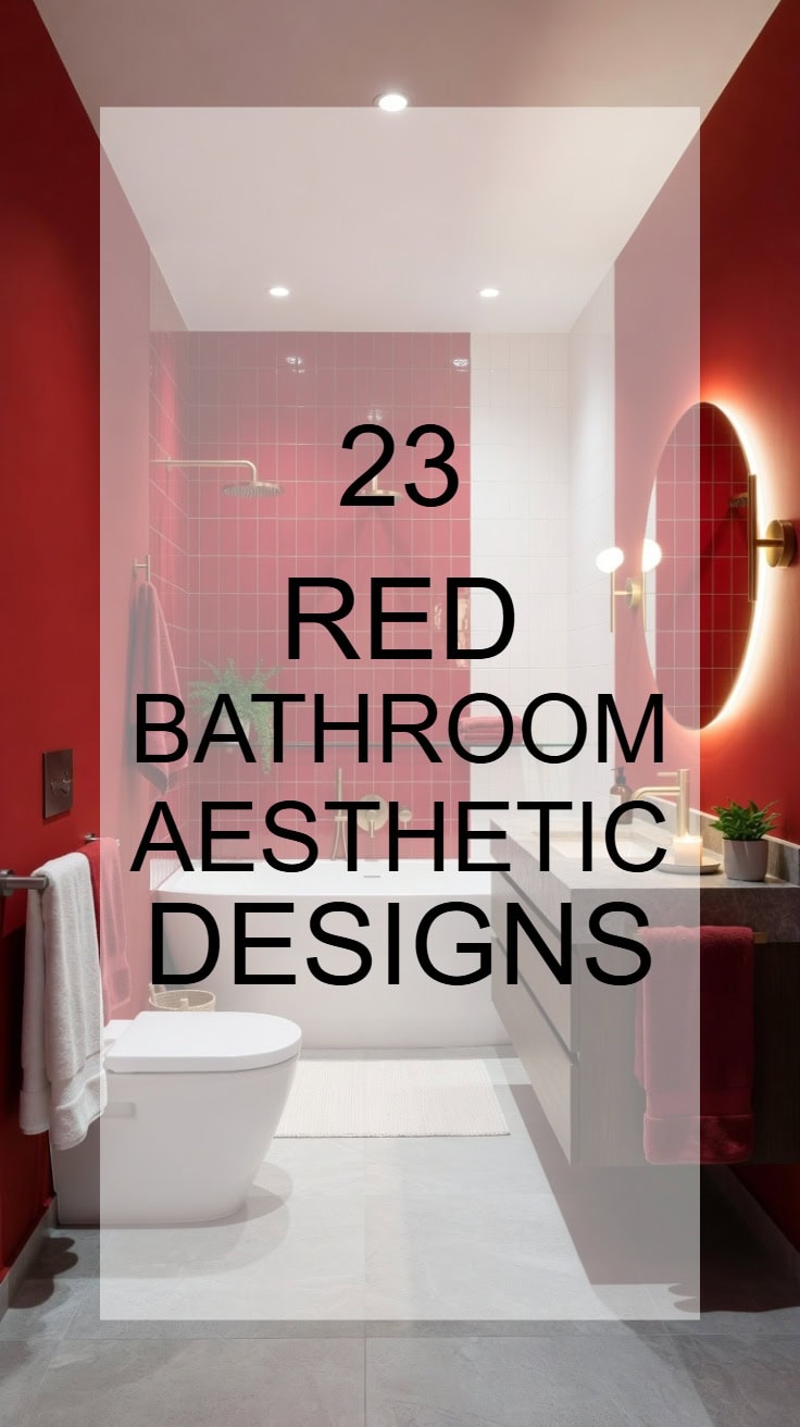 23 Red Bathroom Aesthetic Designs for Eye-Catching Style