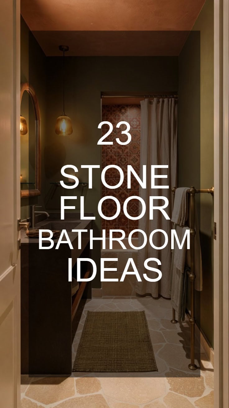 23 Stone Floor Bathroom Ideas That Add Character