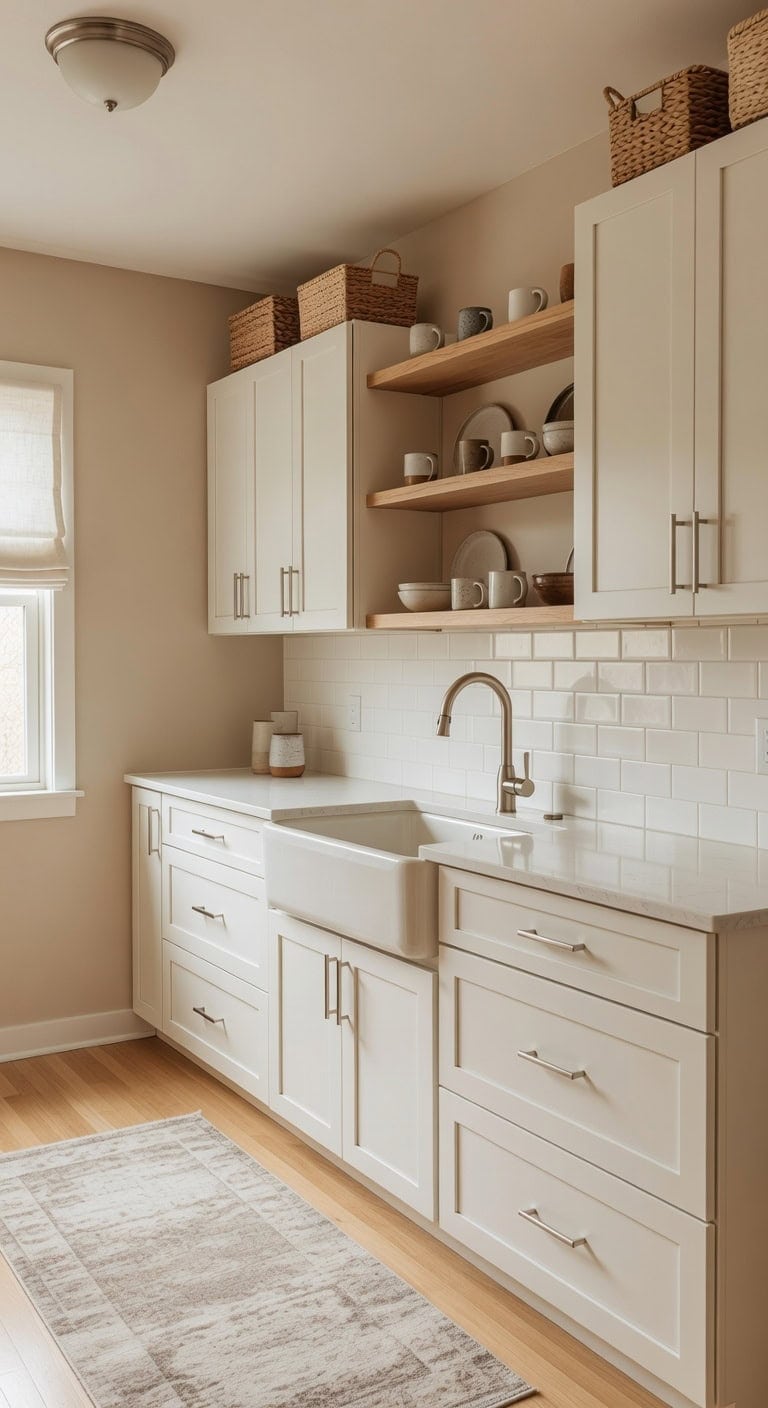 abundant kitchen storage in shaker style