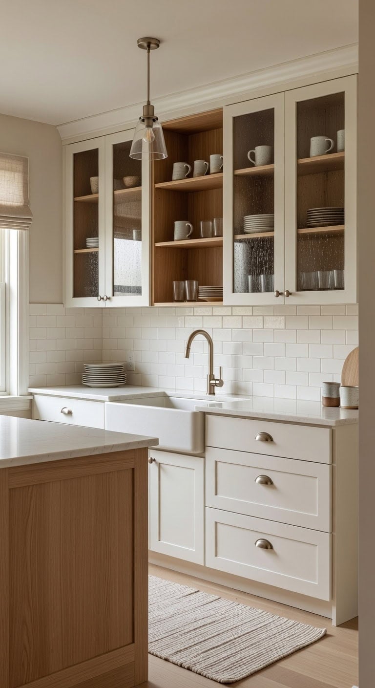 airy collected bright textured kitchen