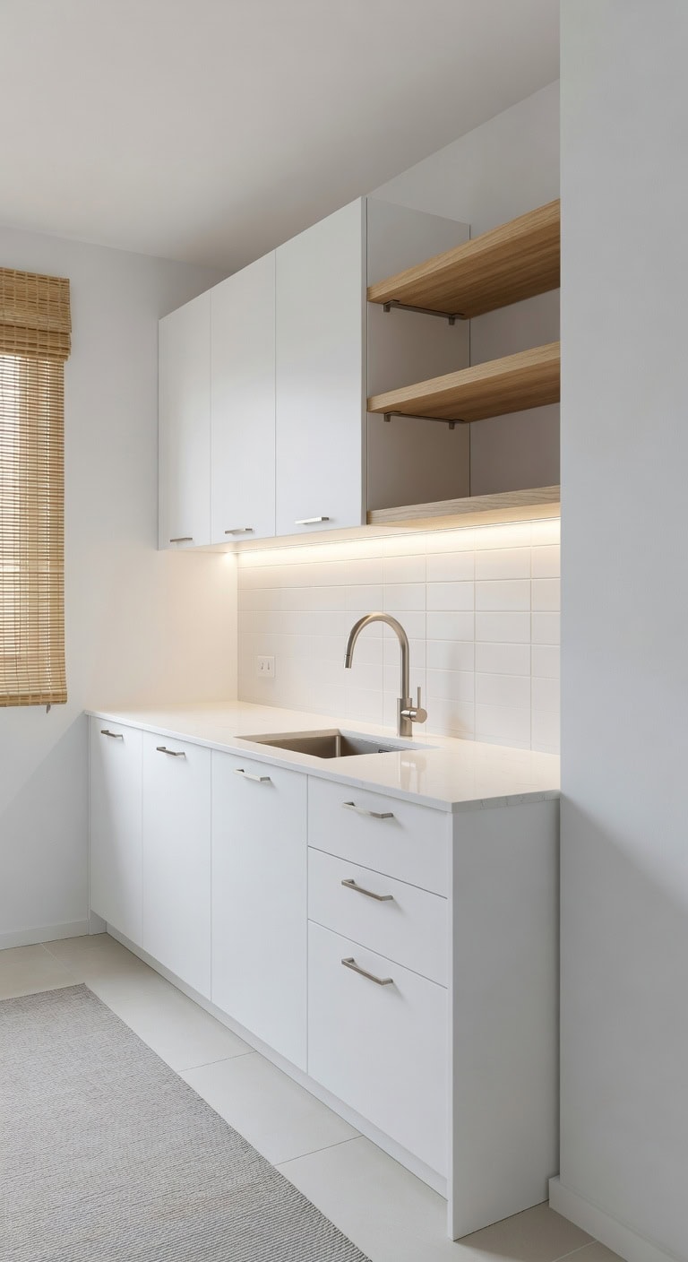 airy modern minimalist kitchen design