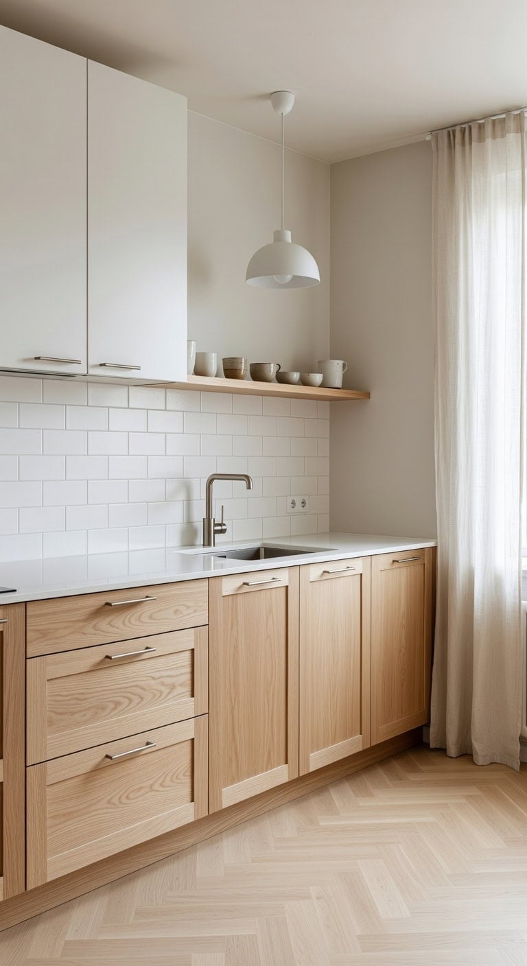 airy uncluttered scandinavian kitchen design