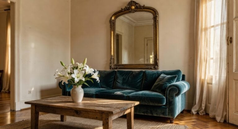 antique gold arched french mirrors