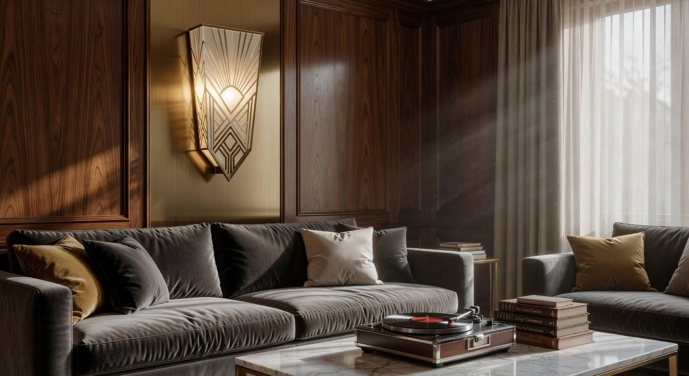 art deco frosted glass sconces