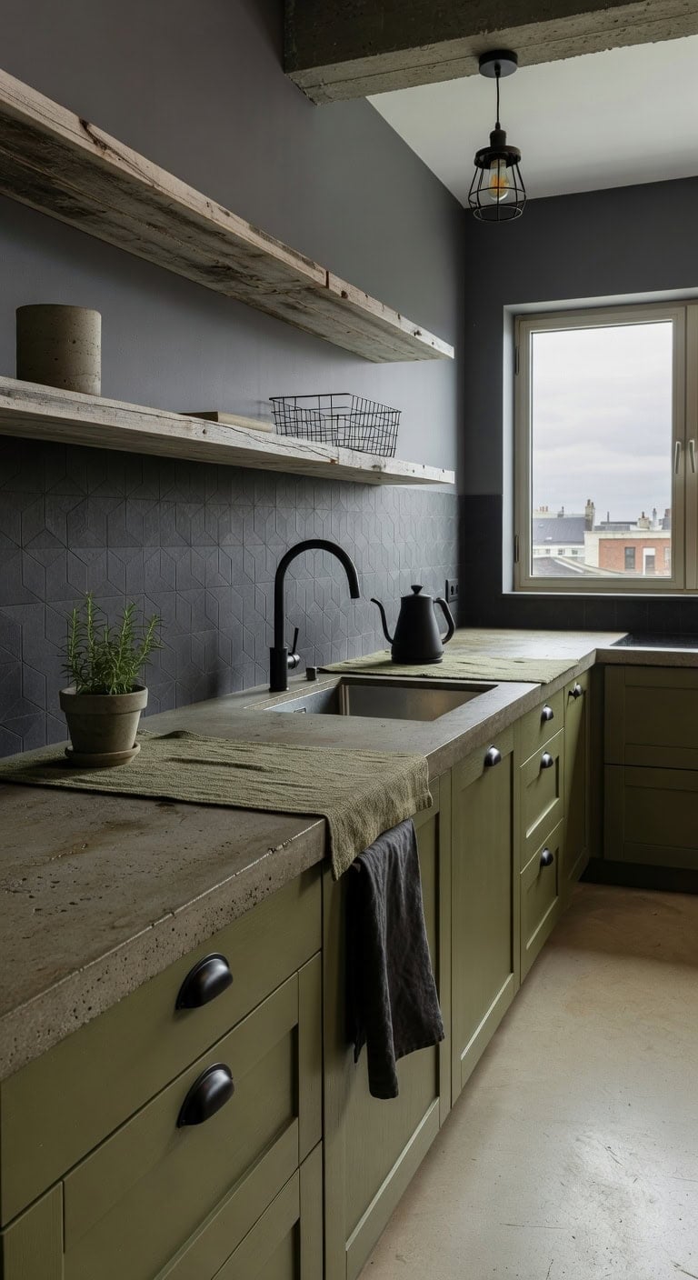 authentic industrial organic kitchen styling