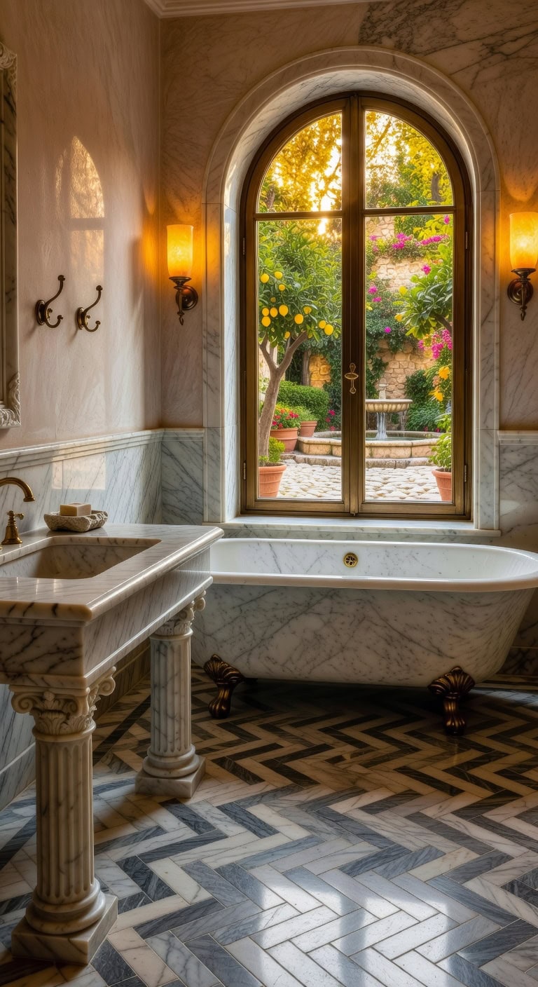authentic natural stone bathrooms