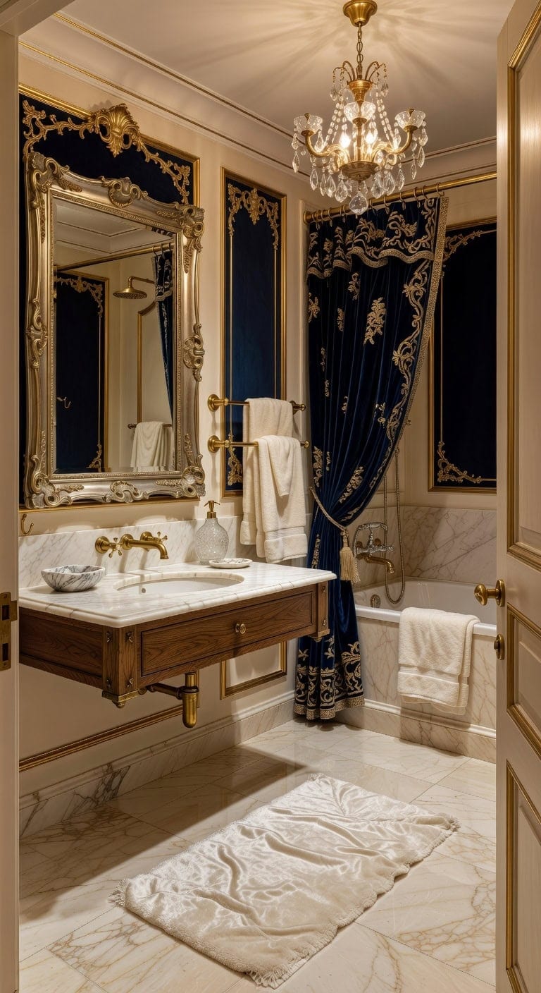 baroque gold navy luxury