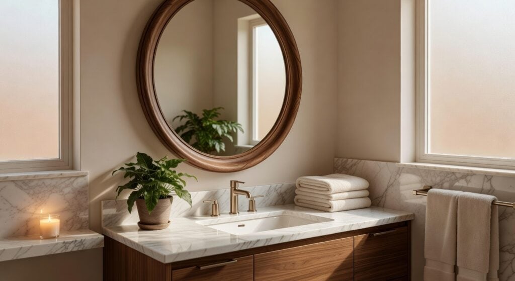 10 Best Round Walnut Framed Bathroom Mirrors for [YEAR]