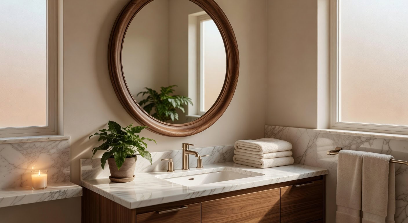 10 Best Round Walnut Framed Bathroom Mirrors for [YEAR]