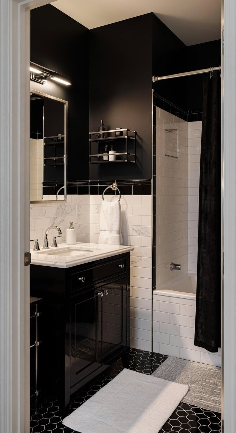 black chrome nickel contrast