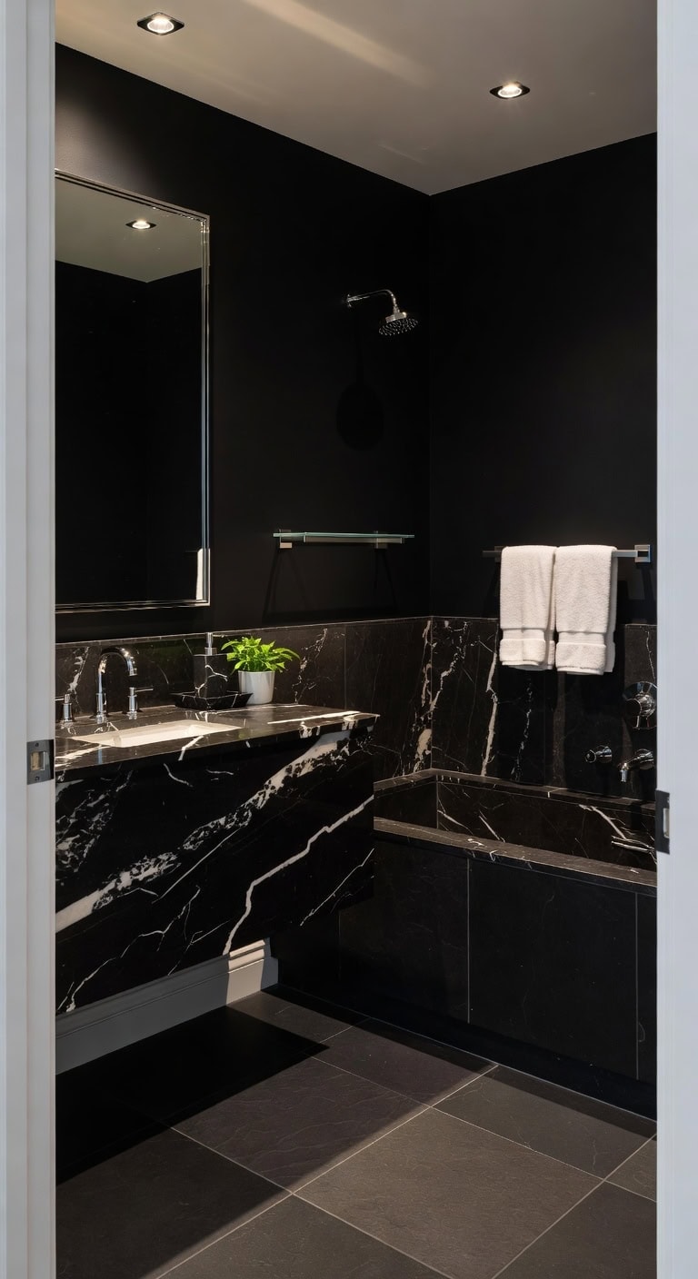 black marble polished nickel