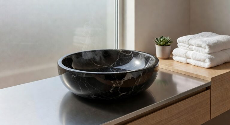 black marble vessel sinks