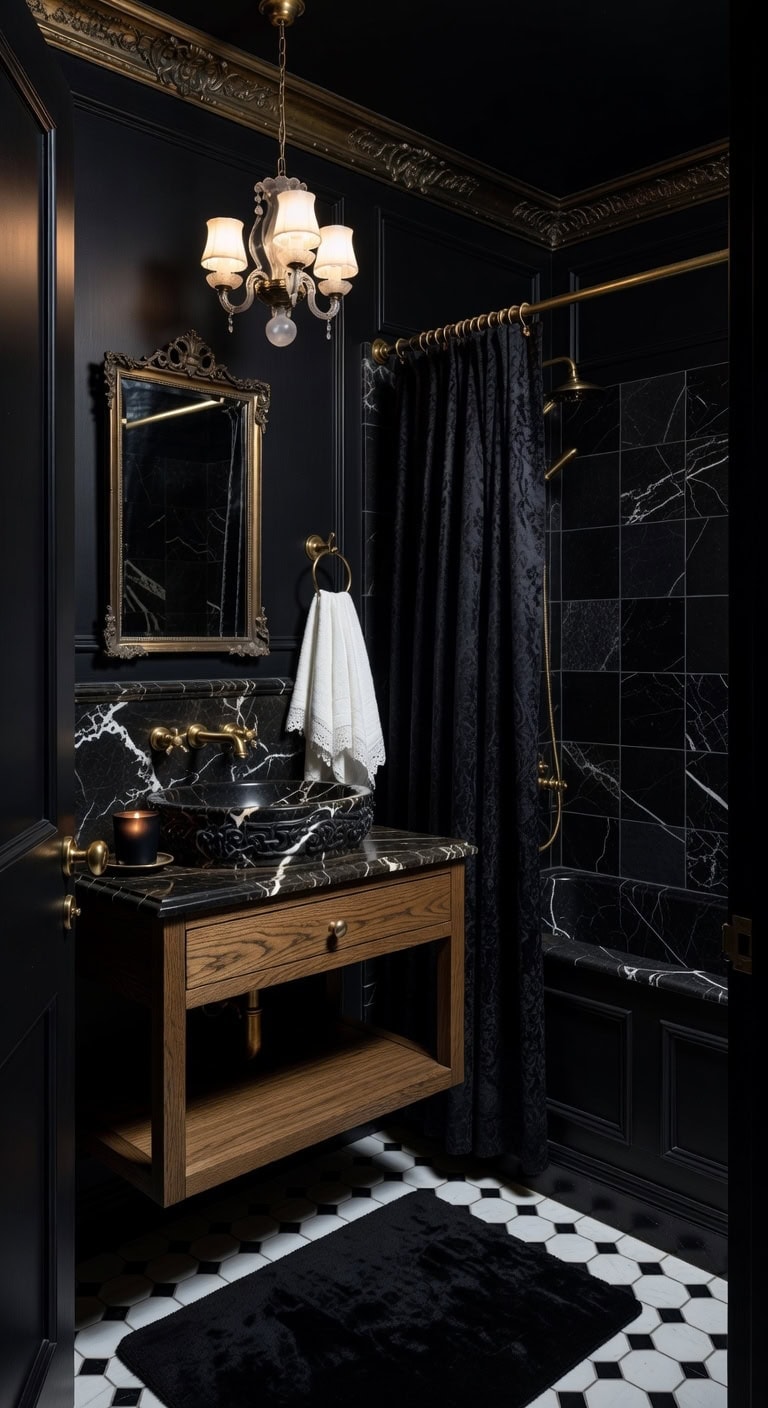 black marble victorian elegance