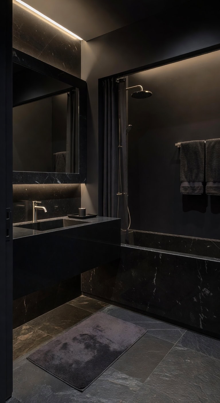 black quartz luxe bath