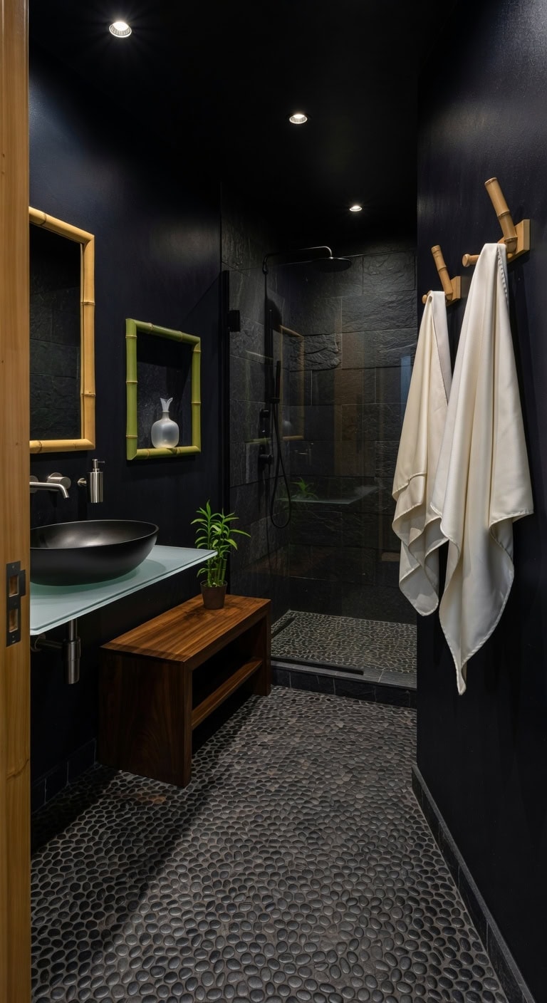 black stone bamboo silk
