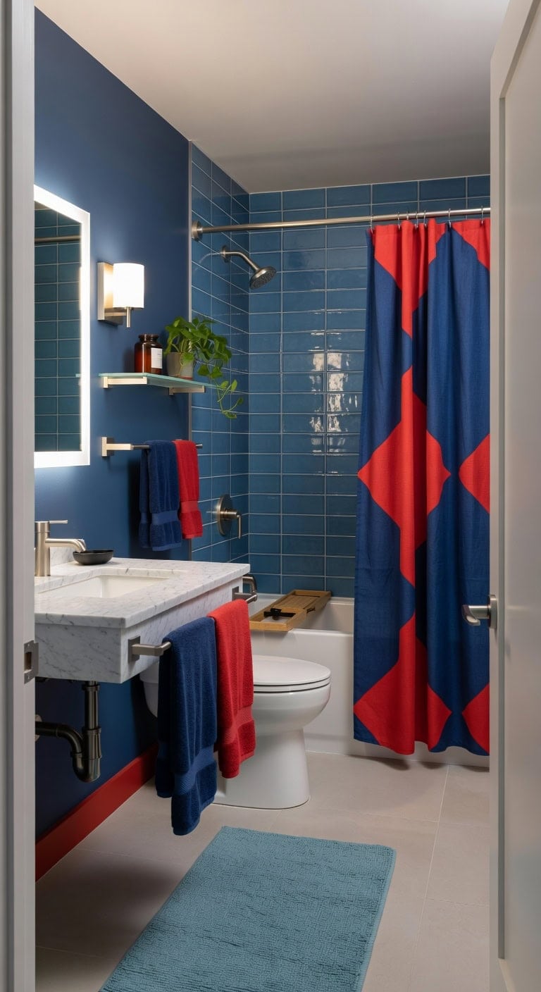 blue red geometric minimalism