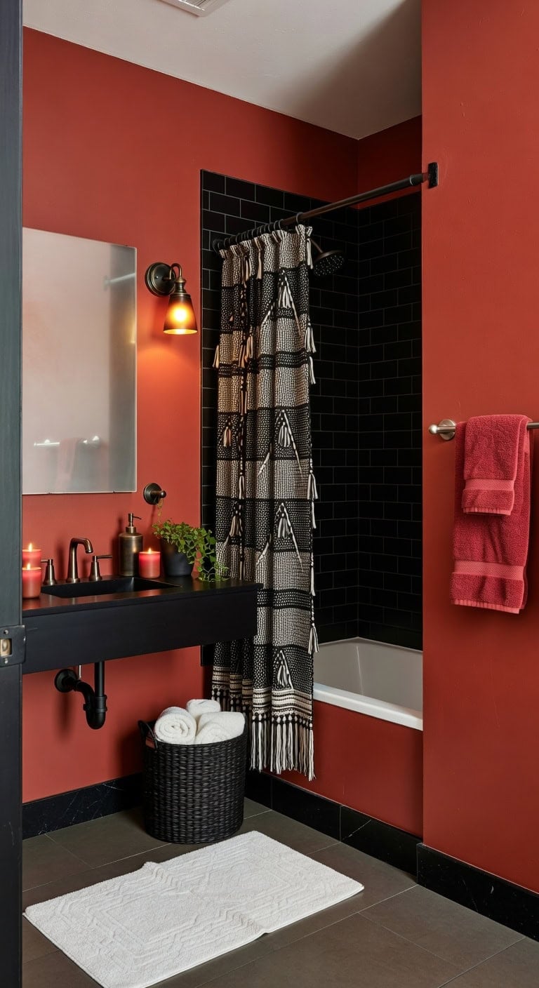 boho red and black sanctuary