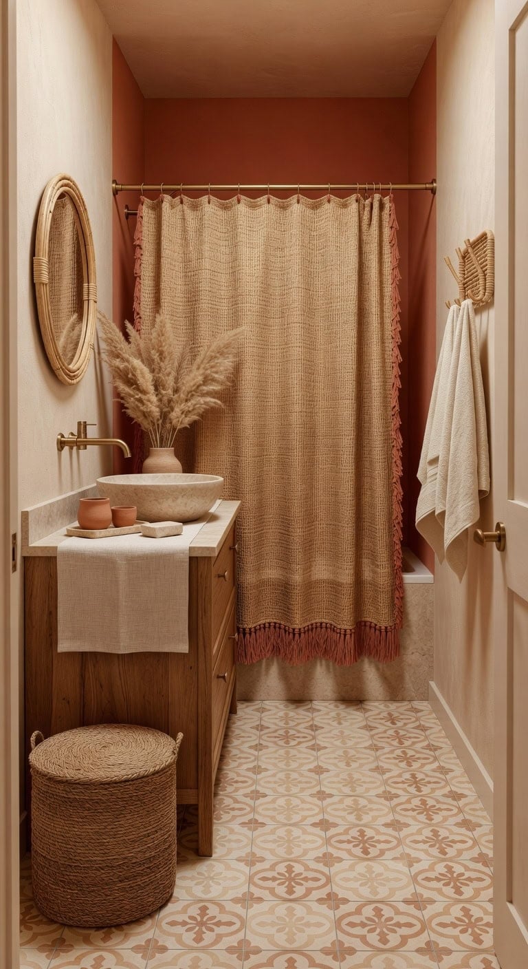 boho terracotta natural textures