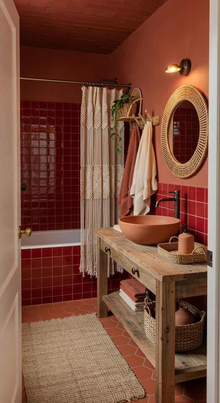 boho terracotta red sanctuary