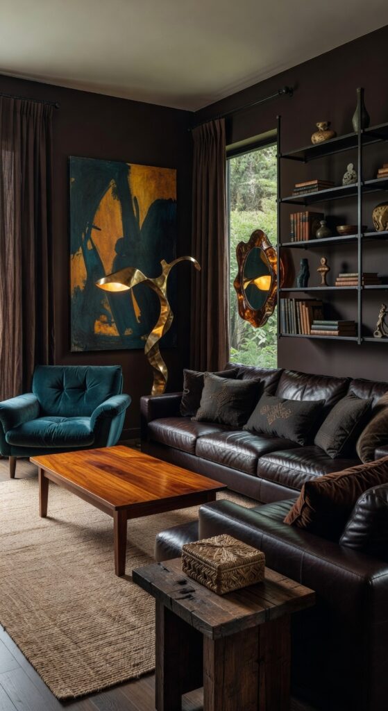 19 Black and Brown Living Room Ideas That Make Impact