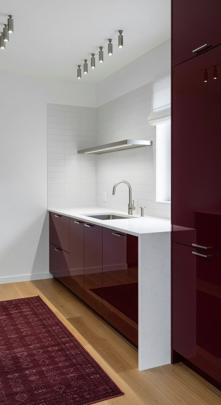 bold burgundy minimal elegance