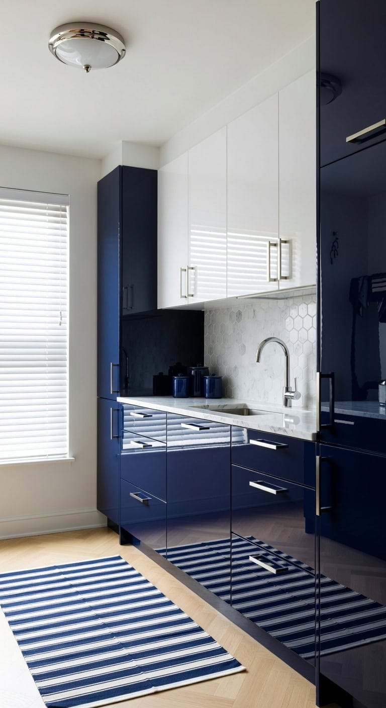 bold contrast glossy glamour