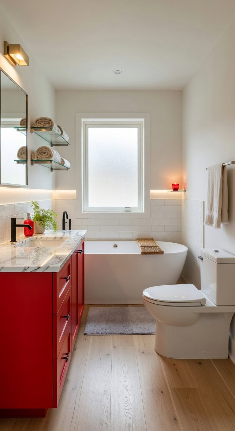 bold luxurious textured bathroom oasis