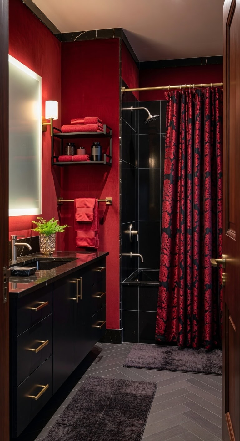 bold red and black luxury