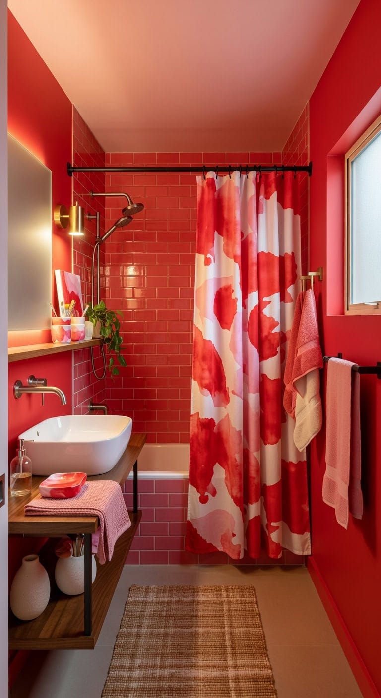 bold red meets pink