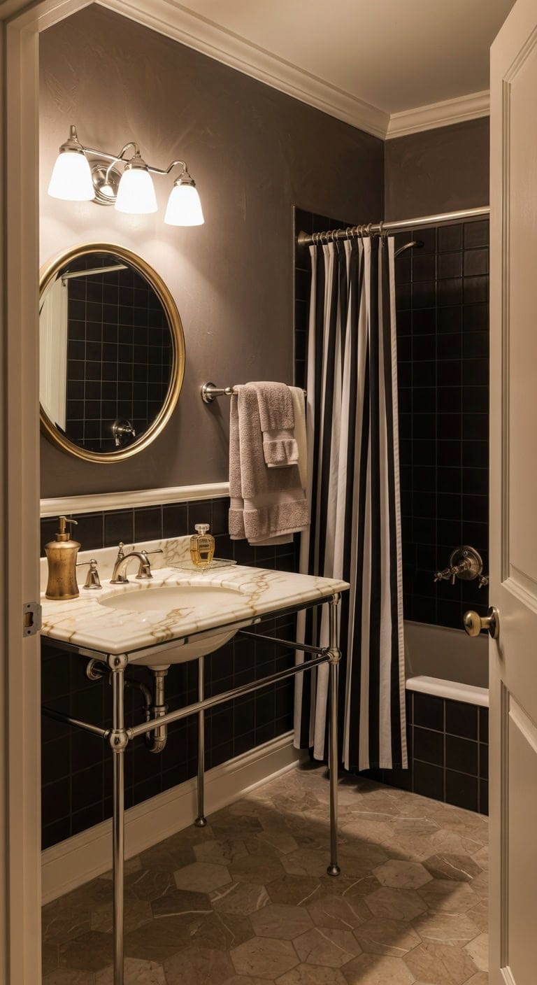 bold striped vintage glamour