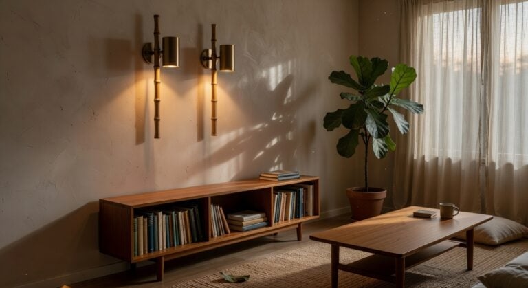 bronze bamboo wall sconces