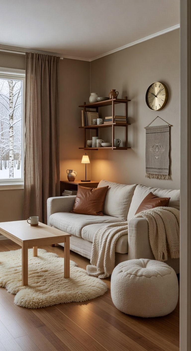 brown curtains living room ideas