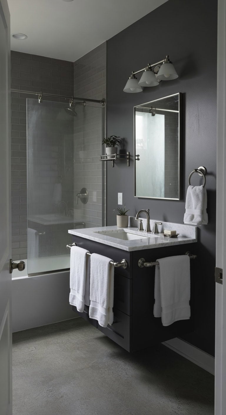 brushed nickel chrome contrast