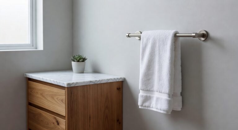 brushed nickel modern towel bar sets