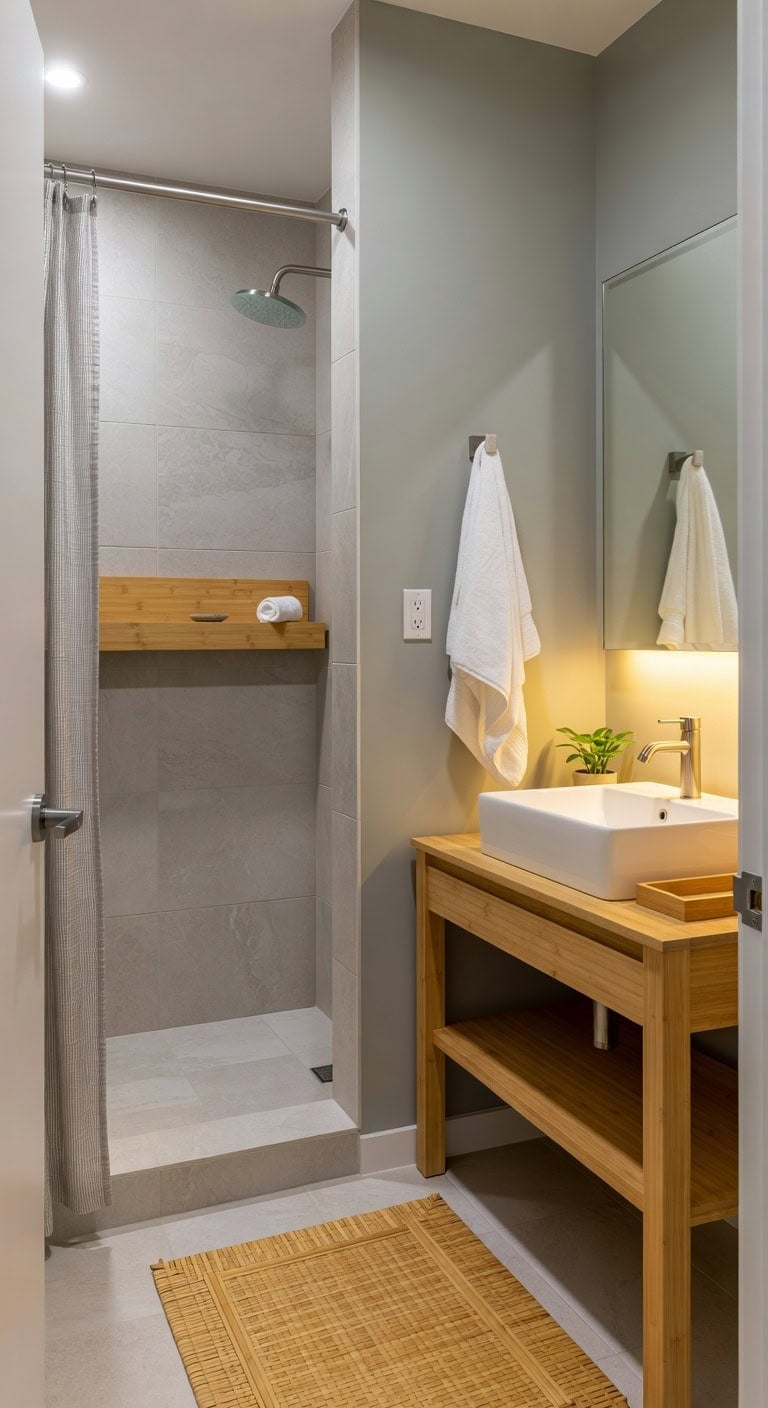 brushed silver bamboo spa