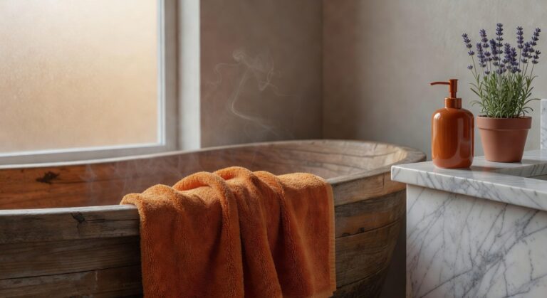 burnt orange cotton turkish bath towels