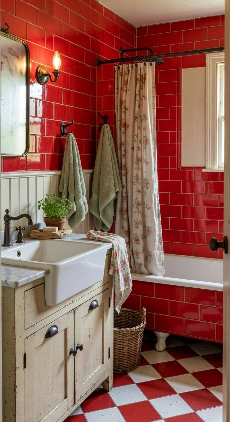 buttery yellow cottage bath