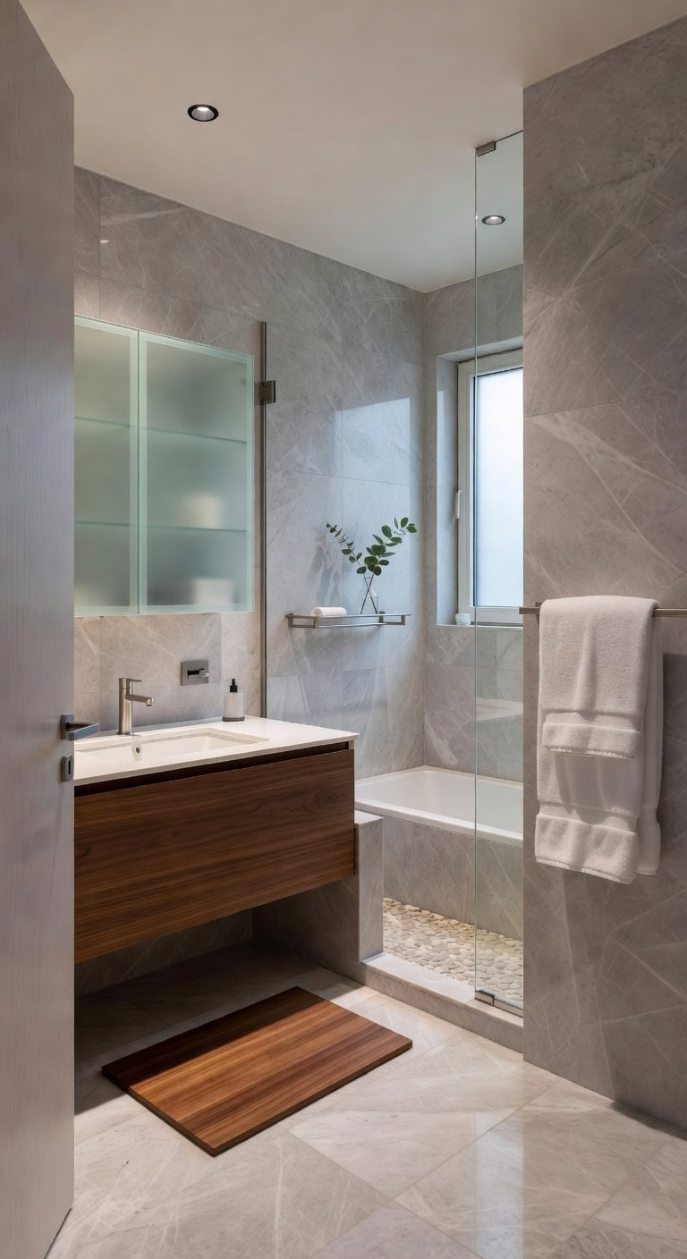 calm marble towels stainless steel