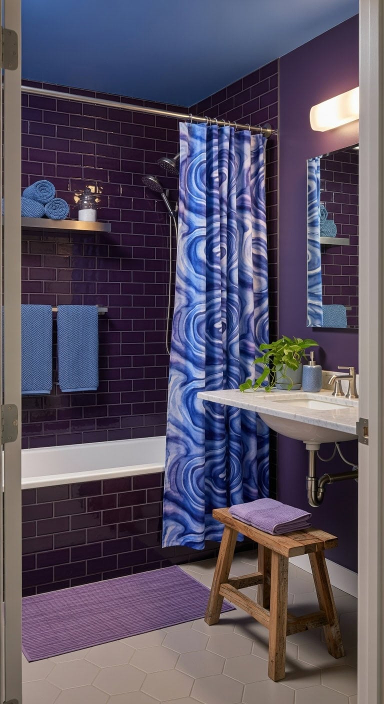calm oceanic purple blue retreat