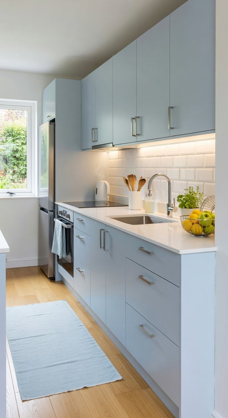 calming minimalist contemporary kitchen transformation