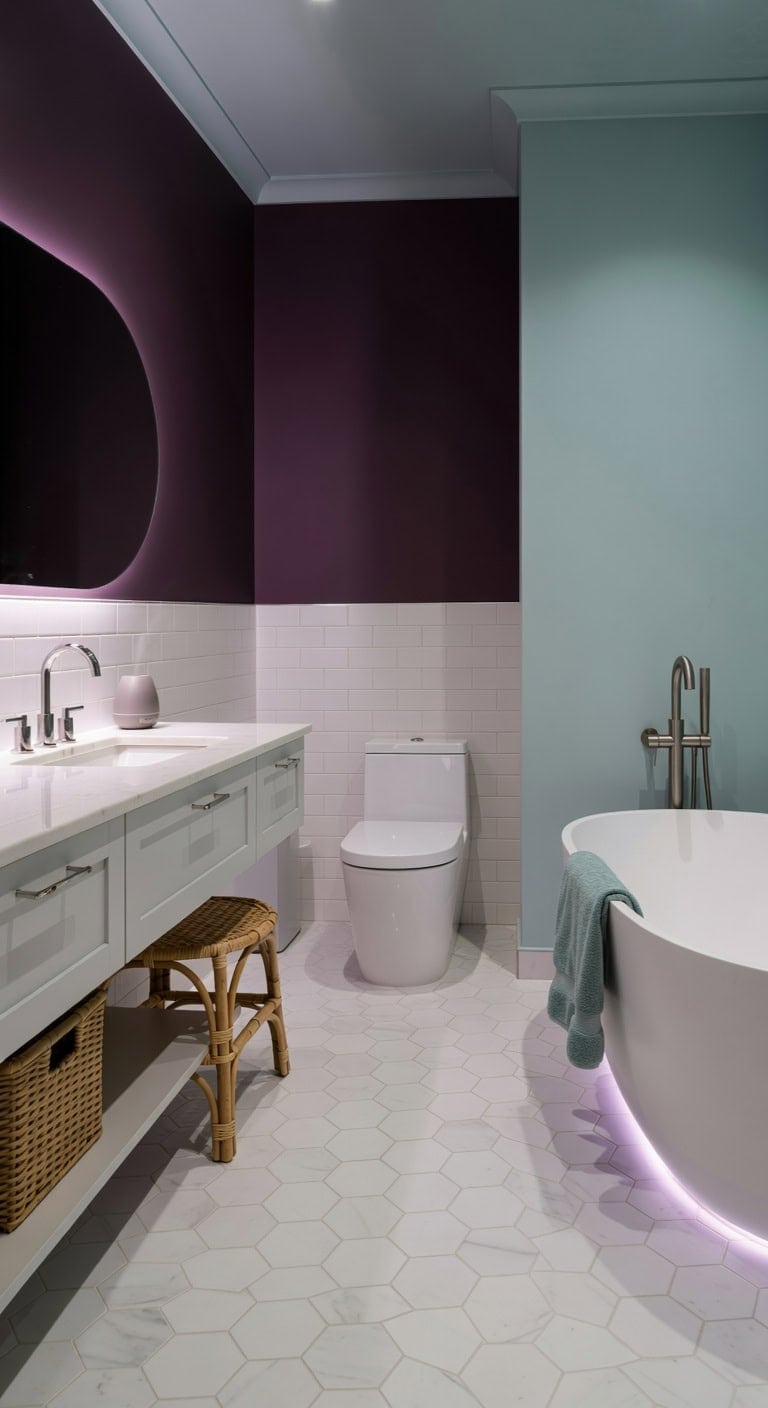 calming plum led spa like retreat